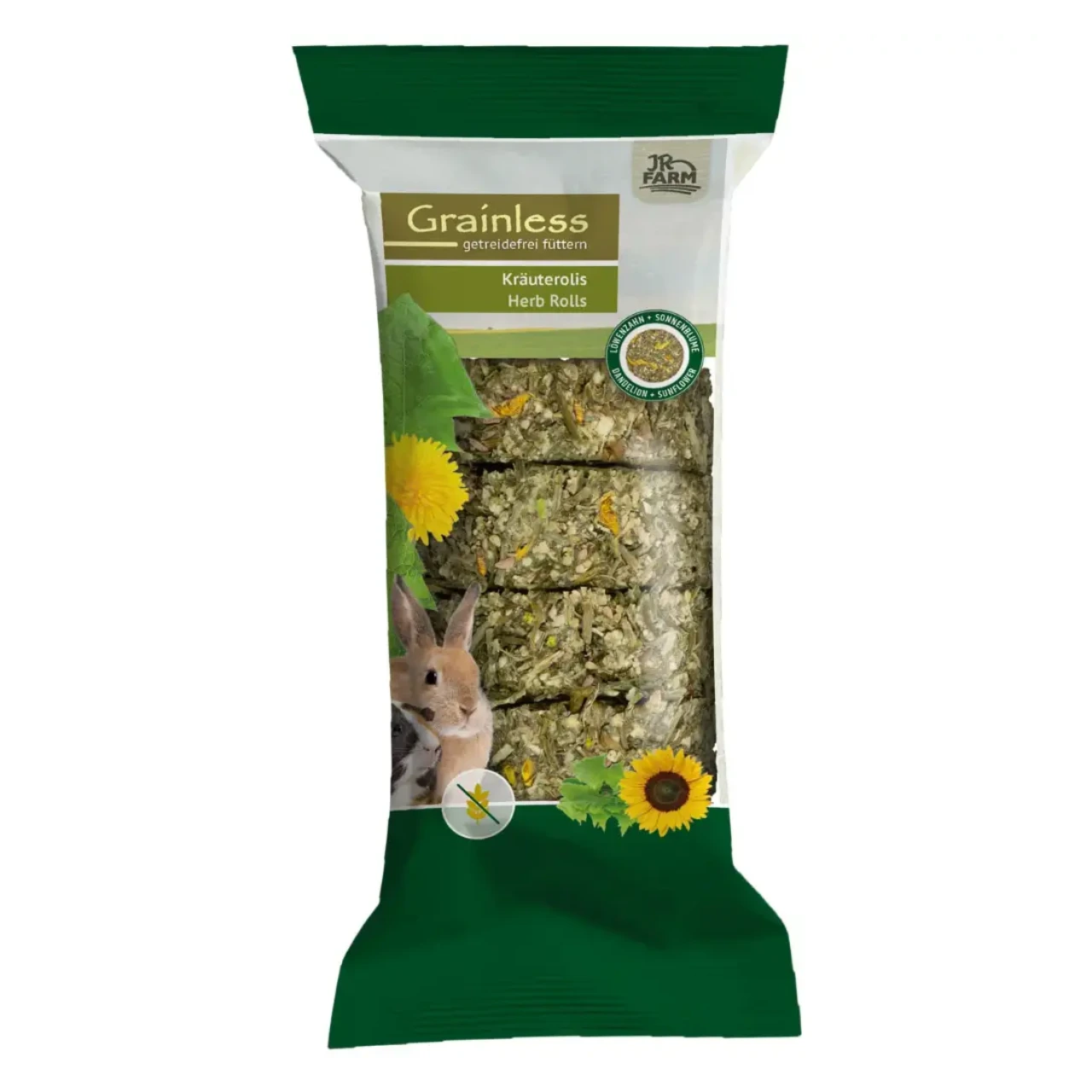 JR Farm Grainless urteruller mælkebøtte og solsikke 70 g